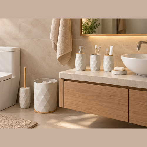Diamond Ceramic Bathroom Set