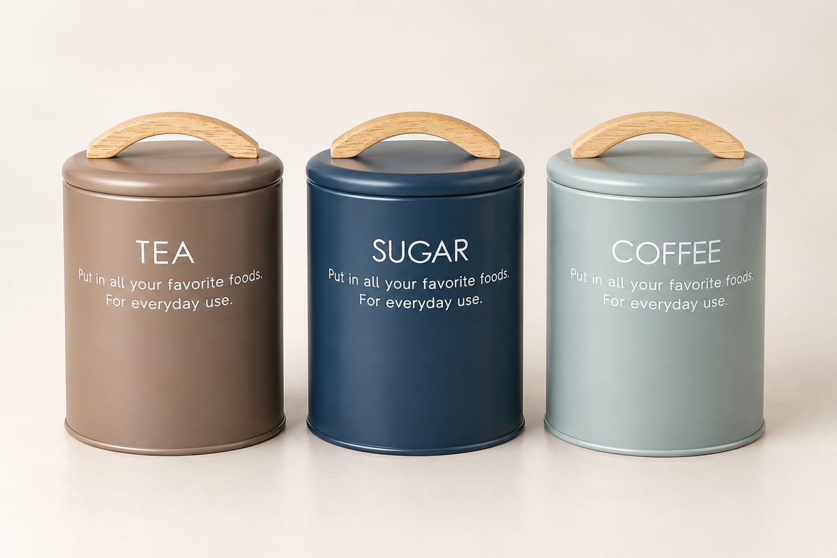 Tea Sugar Coffee Can Set