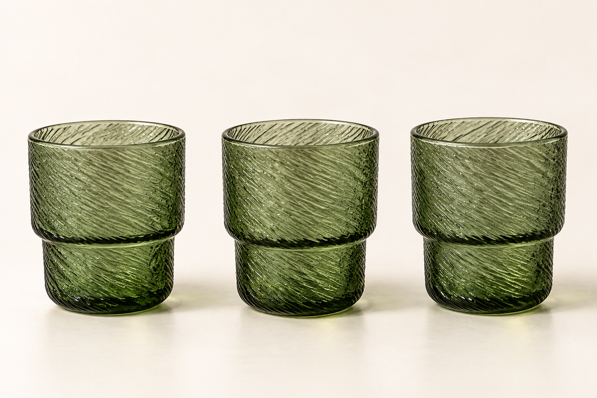 Ribbed Glass cup
