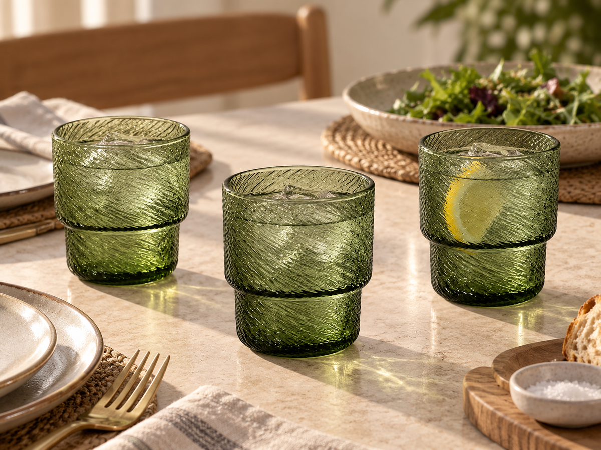 Ribbed Glass cup