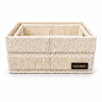 Cream Woven Storage Baskets - studio view