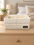 Cream Woven Storage Baskets - product view