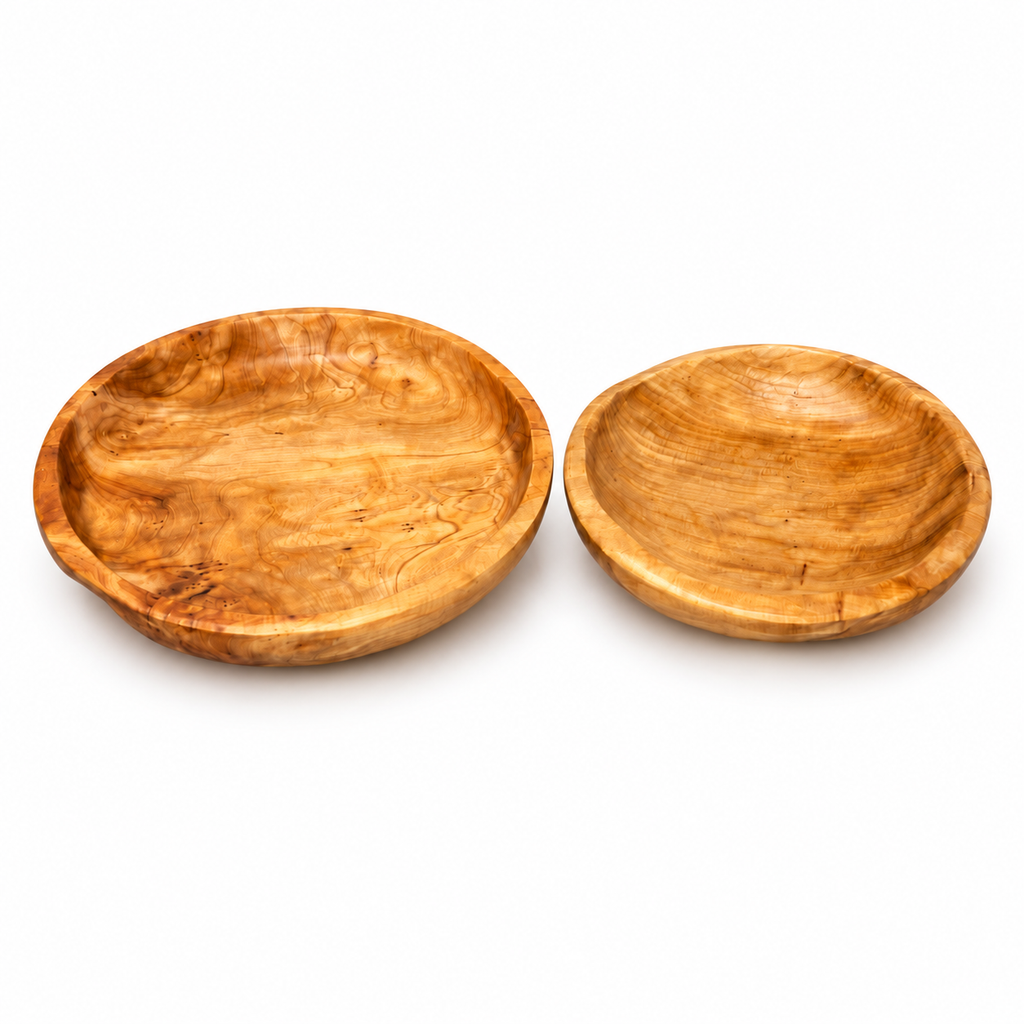Wooden Serving Bowls - studio view