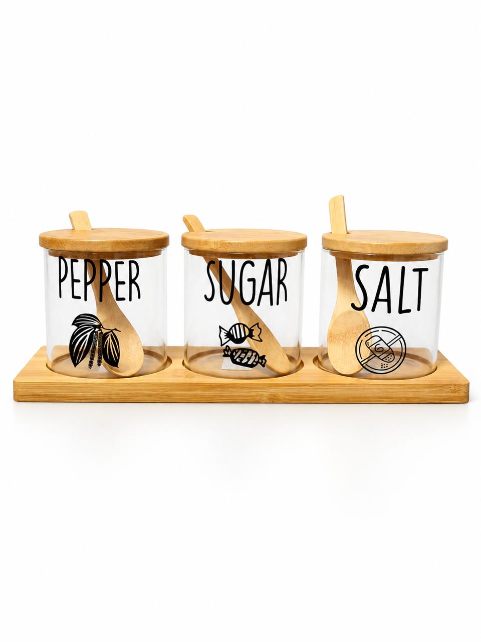 Pepper, Sugar & Salt Jar Set - studio view